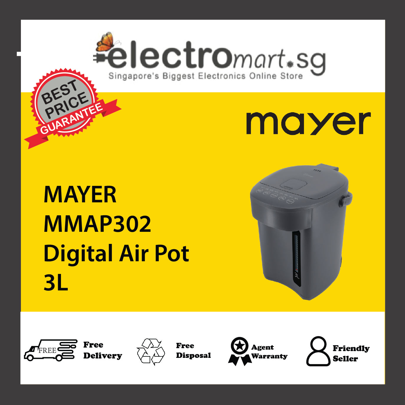 MAYER MMAP302 Digital Air Pot 3L