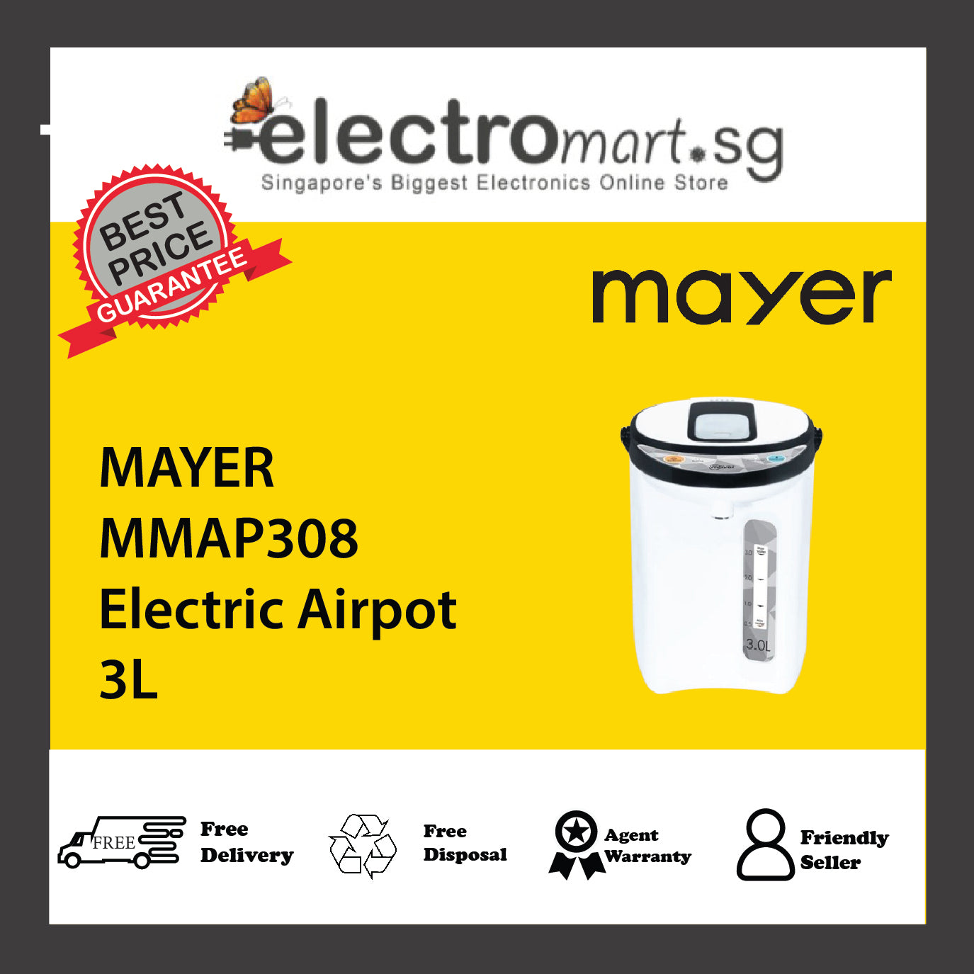 MAYER MMAP308 Electric Airpot 3L