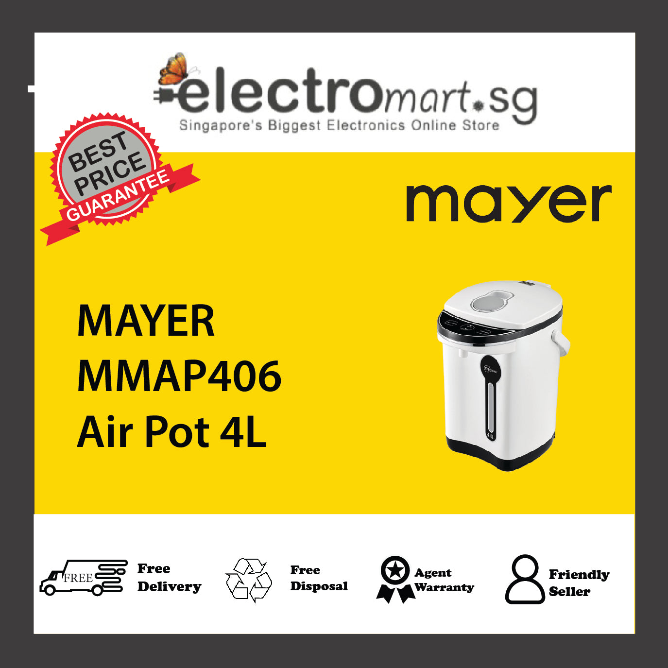 MAYER MMAP406 Electric Air Pot 4L