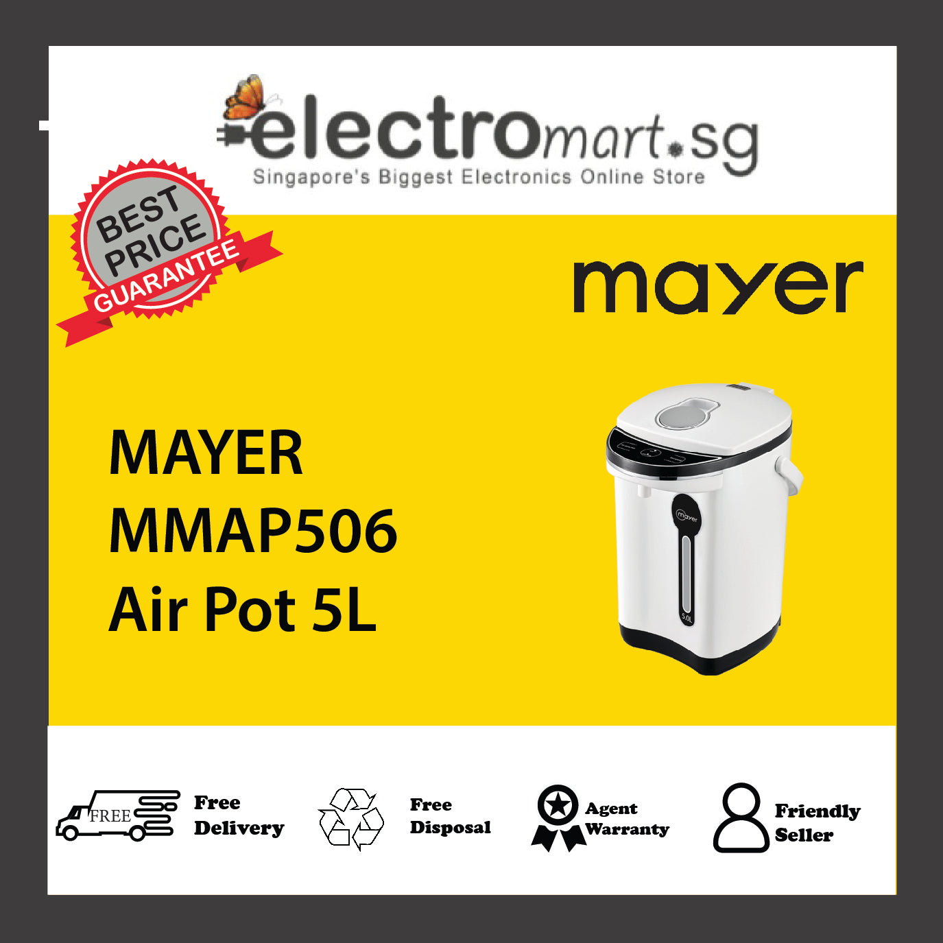MAYER MMAP506 Electric Air Pot 5L