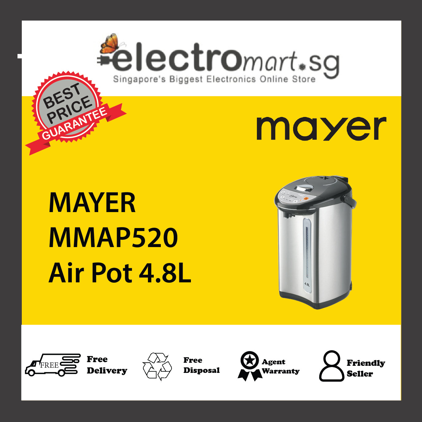 MAYER MMAP520 Electric Air Pot 4.8L