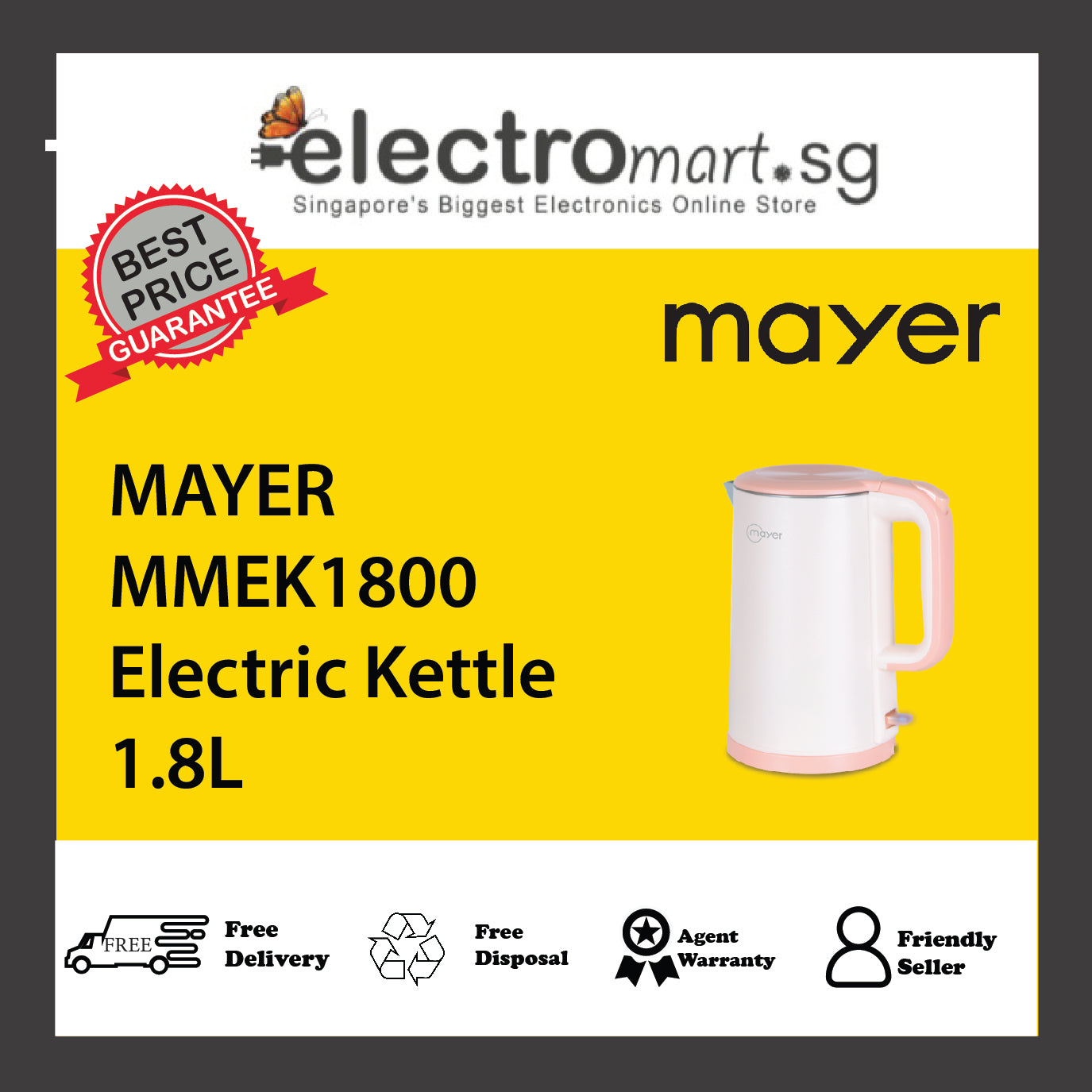 MAYER MMEK1800 Electric Kettle 1.8L