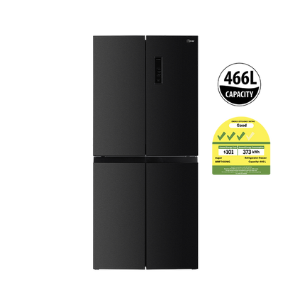 MAYER MMFF480BI Multi-Door Frost Bottom Freezer Fridge 466L