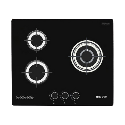 MAYER MMGH633HI 3 Burner Glass Gas Hob 60cm