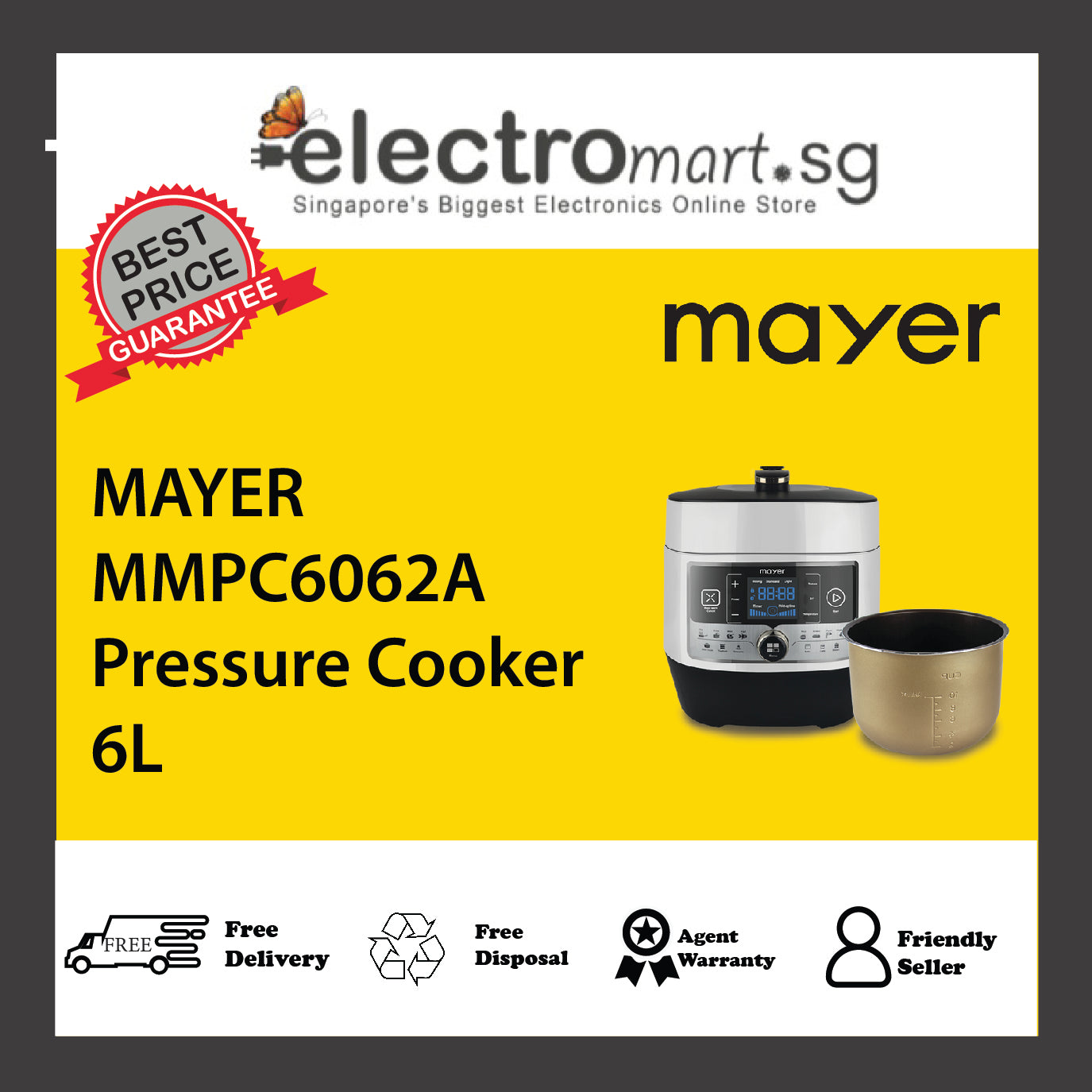 MAYER MMPC6062A Pressure Cooker 6L