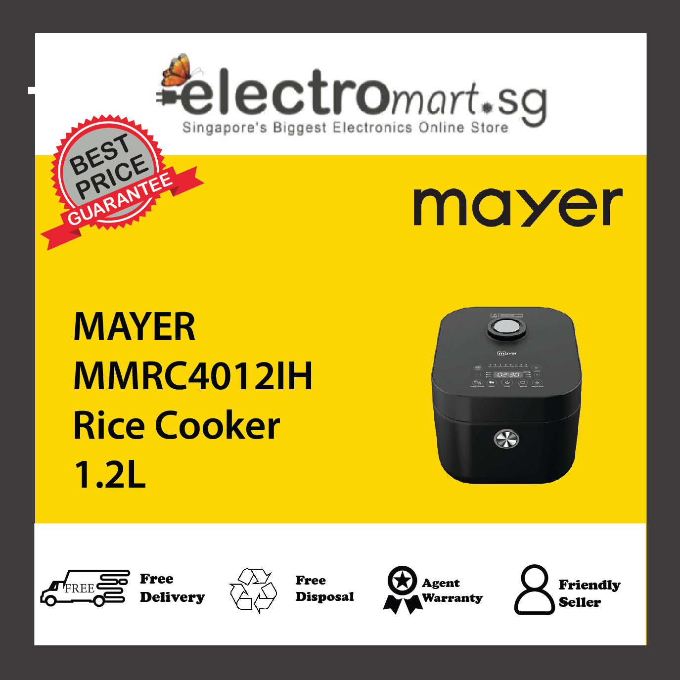 MAYER MMRC4012IH Rice Cooker 1.2L