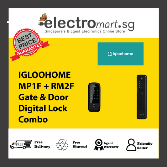 IGLOOHOME MP1F + RM2F Gate & Door Digital Lock Combo