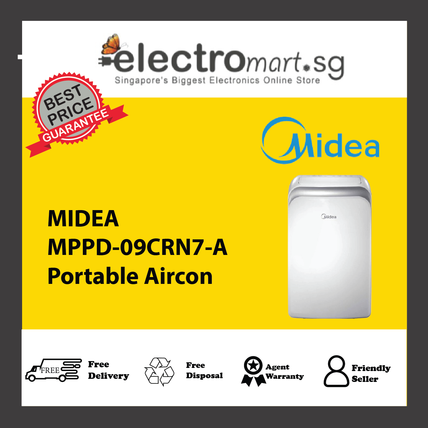 MIDEA MPPD-09CRN7-A Portable Aircon 9000 BTU