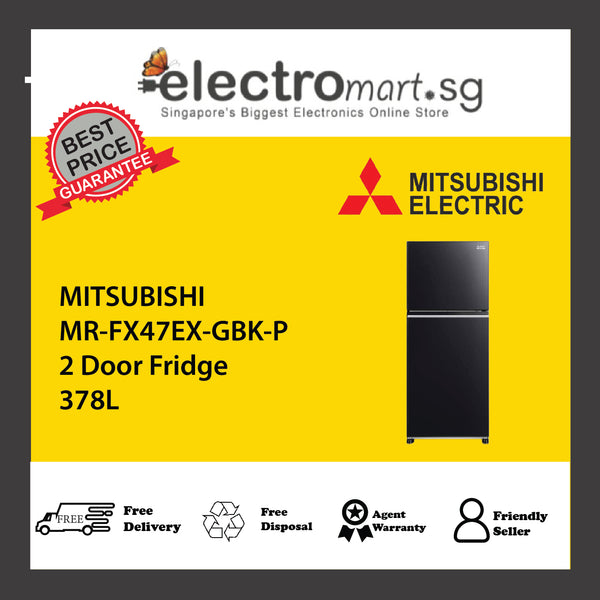 MITSUBISHI MR-FX47EX-GBK-P 2 Door Fridge 378L