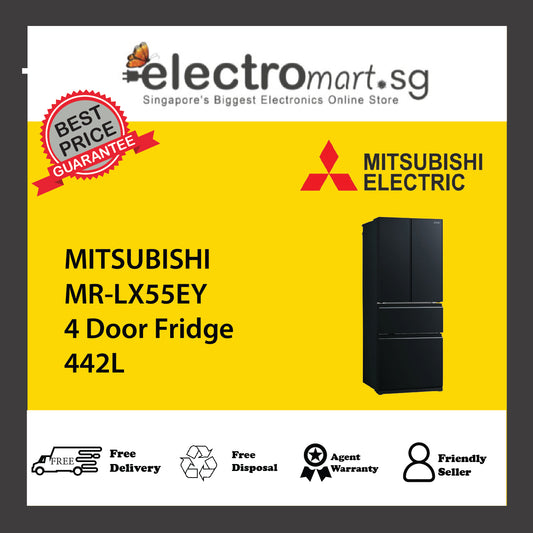 MITSUBISHI MR-LX55EY 4 Door Fridge 442L
