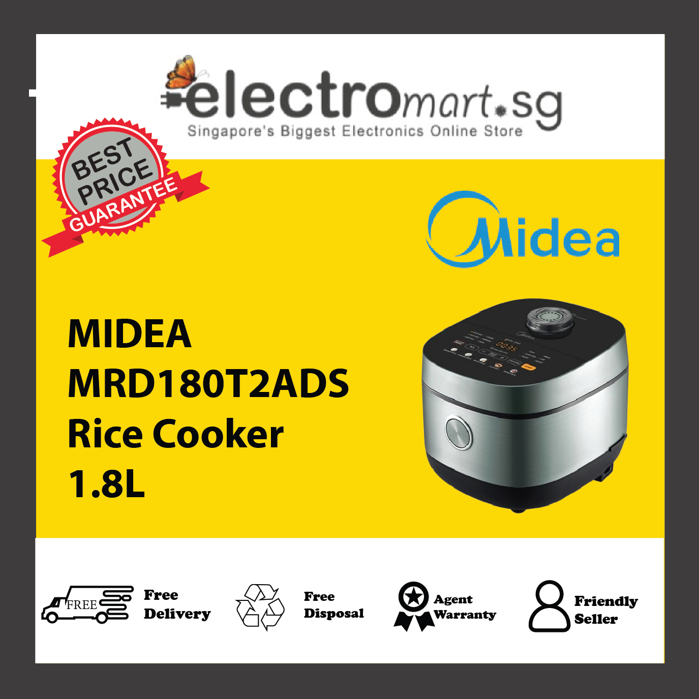 MIDEA MRD180T2ADS Rice Cooker 1.8L