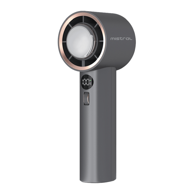 MISTRAL MRF208-BG AirZee Pro - High Speed Turbo USB Fan with Cooling Conductor Black Grey