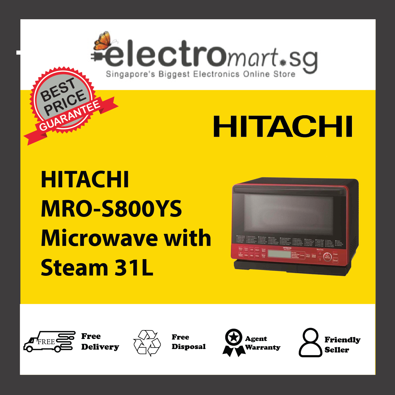 HITACHI MRO-S800YS Microwave 31L