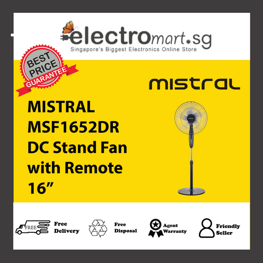 MISTRAL MSF1652DR DC Stand Fan with Remote 16”
