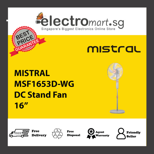 MISTRAL MSF1653D-WG DC Stand Fan 16”
