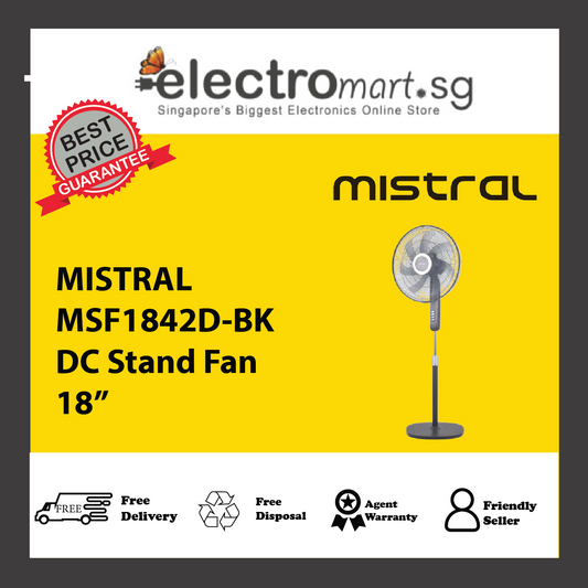 MISTRAL MSF1842D-BK DC Stand Fan 18”
