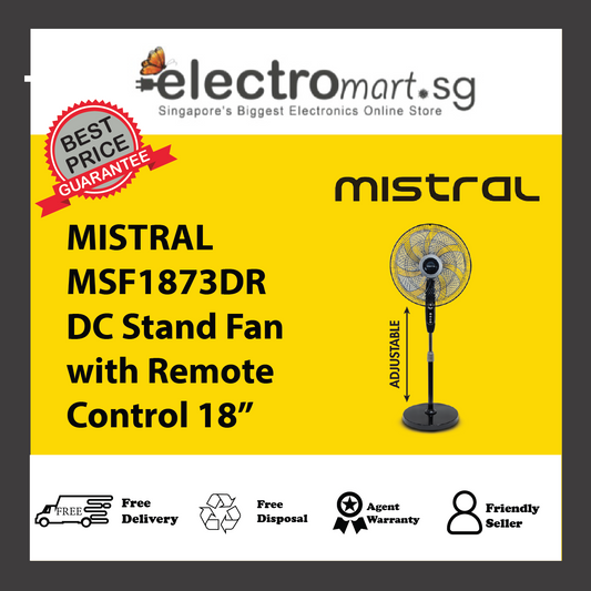 MISTRAL MSF1873DR DC Stand Fan with Remote Control 18”