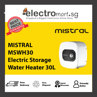 MISTRAL MSWH30  Electric Storage Water Heater, 30L