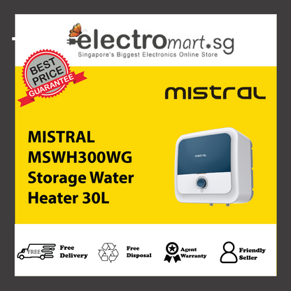 MISTRAL MSWH300WG Storage Water Heater 30L