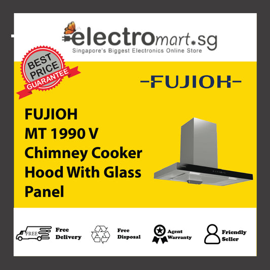 FUJIOH MT 1990 V Chimney Cooker Hood With Glass Panel