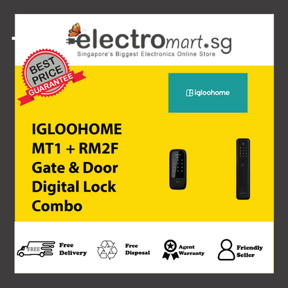 IGLOOHOME MT1 + RM2F Gate & Door Digital Lock Combo