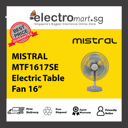 MISTRAL MTF1617SE Electric Table Fan 16”