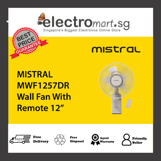 MISTRAL MWF1257DR Wall Fan With Remote 12”