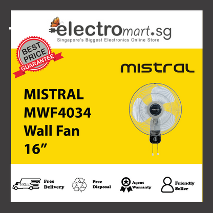 MISTRAL MWF4034 Wall Fan 16”
