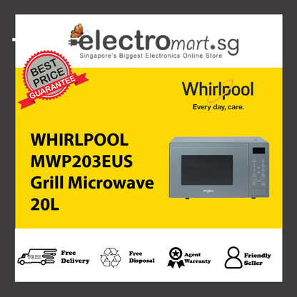 WHIRLPOOL MWP203EUS Grill Microwave 20L