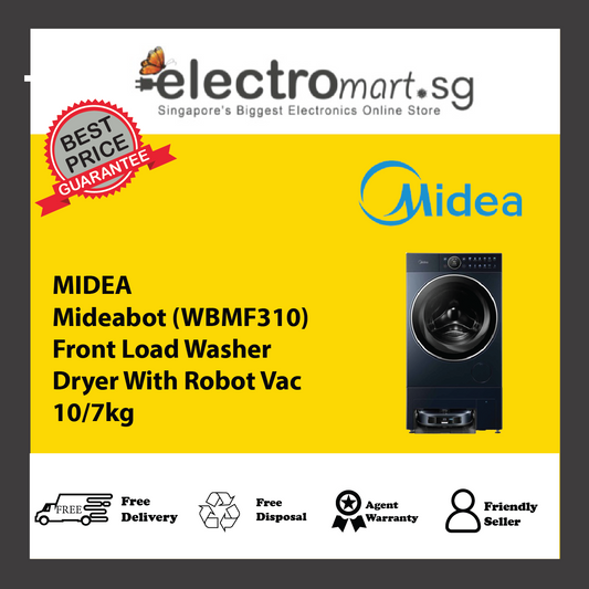 MIDEA Mideabot (WBMF310) Front Load Washer Dryer With Robot Vac 10/7kg