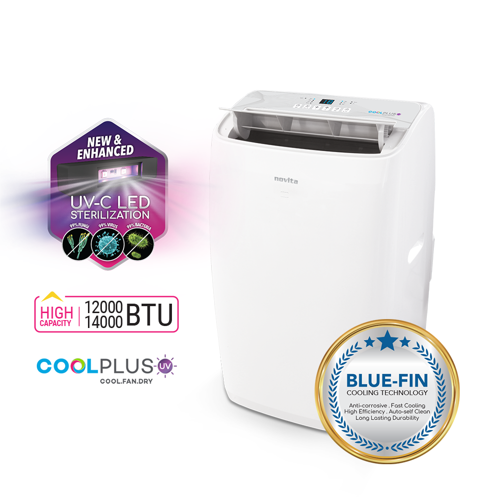 NOVITA NAC14000UV-i Coolplus™ 3-In-1 Portable Air Conditioner