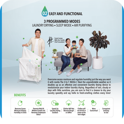 NOVITA ND 26+ Dehumidifier + Air Purifier