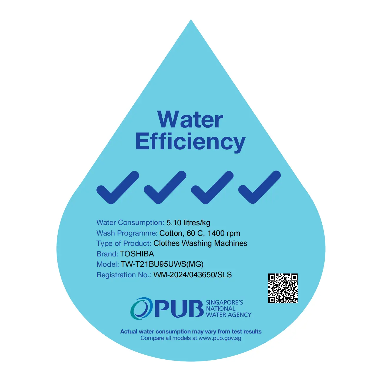 TOSHIBA TW-T21BU95UWS(MG) Front Load Washing Machine 8.5kg