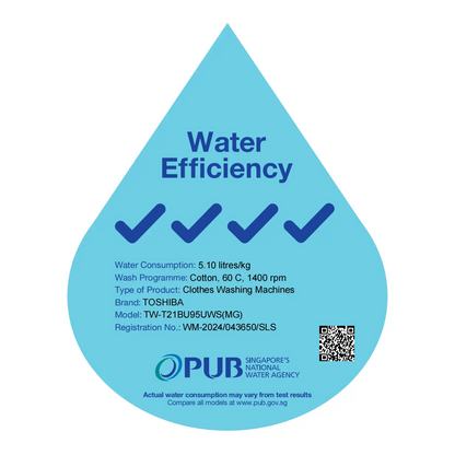 TOSHIBA TW-T21BU95UWS(MG) Front Load Washing Machine 8.5kg