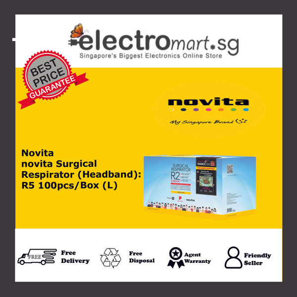 novita Surgical Respirator (Headband): R5 100pcs/Box (L)