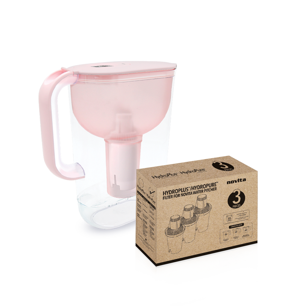 NOVITA NP100 HydroPlus®/HydroPure™ Water Pitcher NP100 Bundle