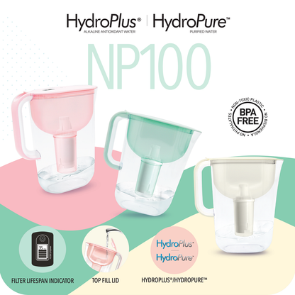 NOVITA NP100 HydroPlus®/HydroPure™ Water Pitcher NP100 Bundle
