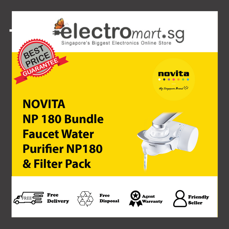 NOVITA NP 180 Bundle Faucet Water  Purifier NP180  & Filter Pack