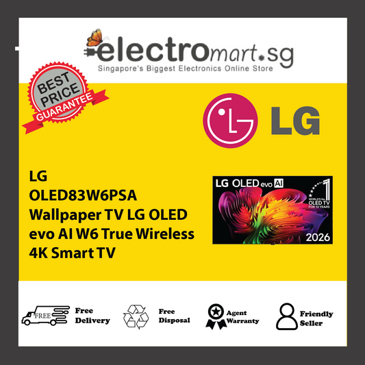 LG OLED83W6PSA Wallpaper TV LG OLED evo AI W6 True Wireless 4K Smart TV 83"