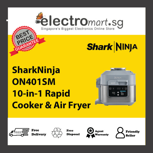 SharkNinja ON401SM 10-in-1 Rapid Cooker & Air Fryer