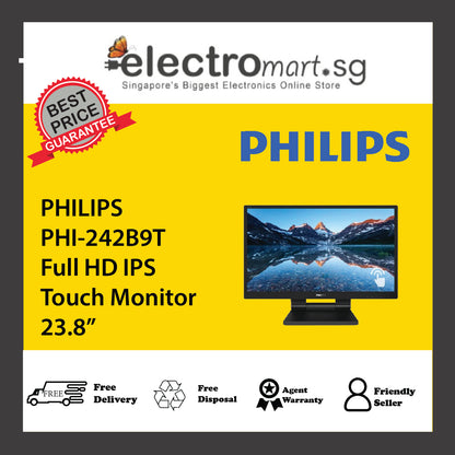 PHILIPS PHI-242B9T Full HD IPS Touch Monitor 23.8”
