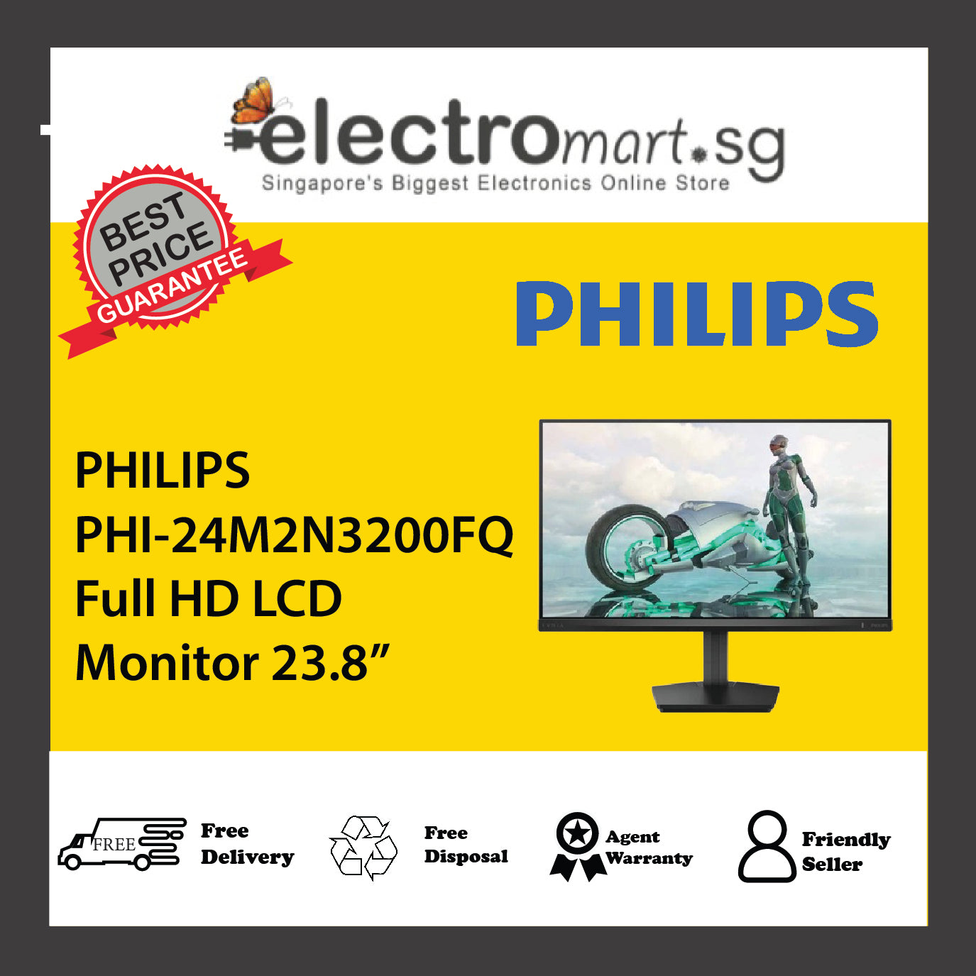 PHILIPS PHI-24M2N3200FQ Full HD LCD Monitor 23.8”