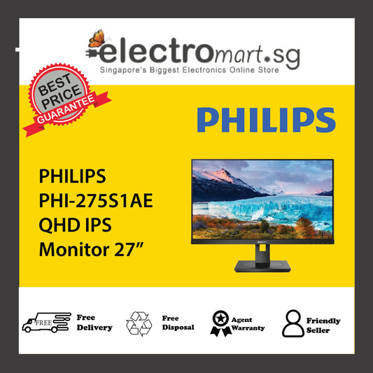 PHILIPS PHI-275S1AE QHD IPS Monitor 27”