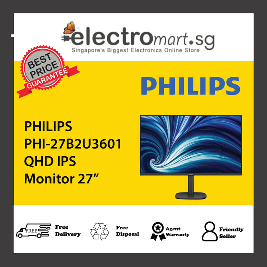 PHILIPS PHI-27B2U3601 QHD IPS Monitor 27”