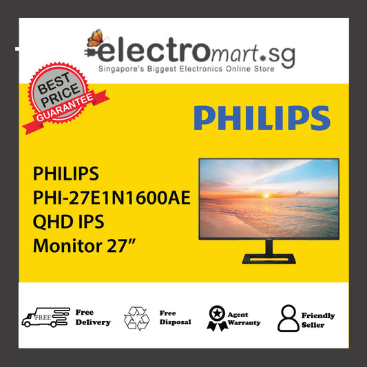 PHILIPS PHI-27E1N1600AE QHD IPS Monitor 27”