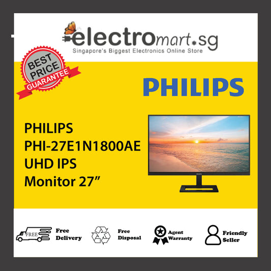 PHILIPS PHI-27E1N1800AE UHD IPS Monitor 27”