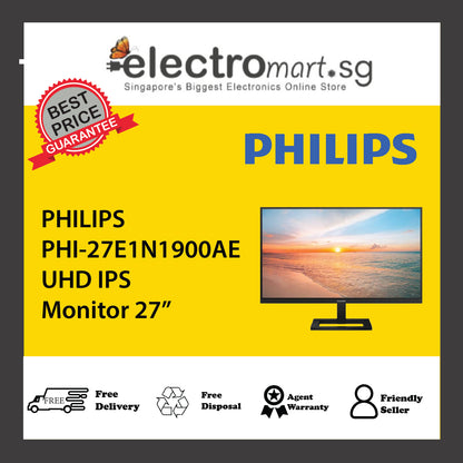 PHILIPS PHI-27E1N1900AE UHD IPS Monitor 27”