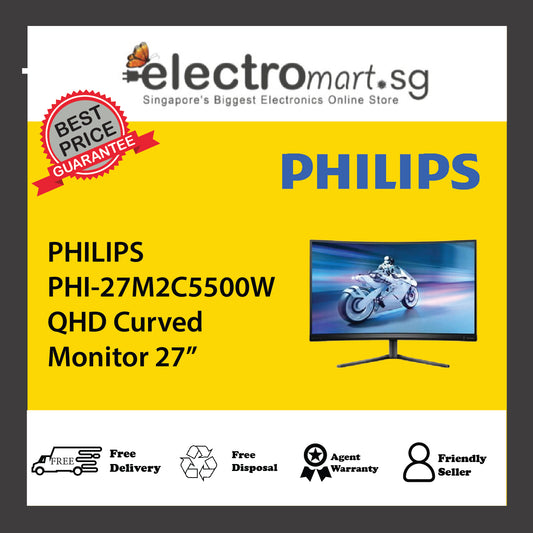 PHILIPS PHI-27M2C5500W QHD Curved Monitor 27”
