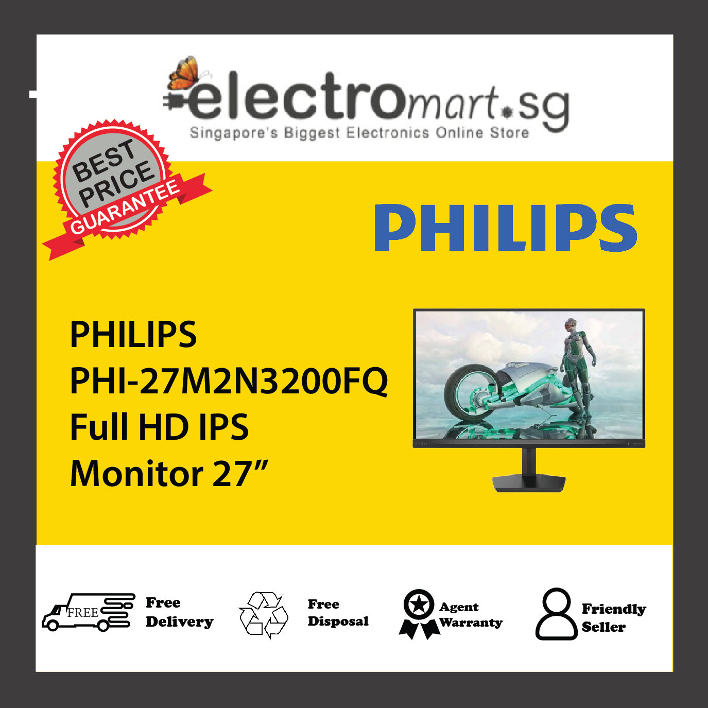 PHILIPS PHI-27M2N3200FQ Full HD IPS Monitor 27”