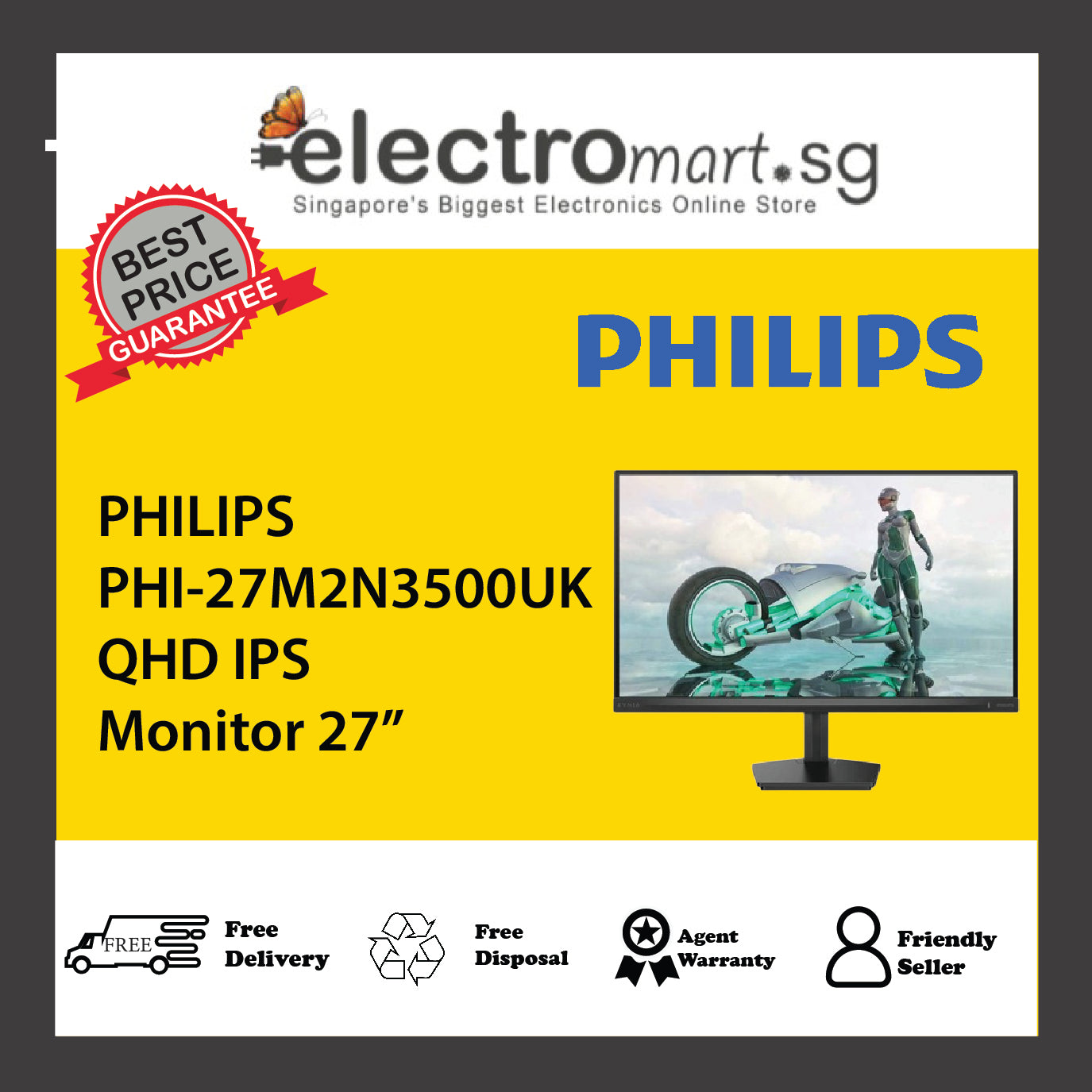 PHILIPS PHI-27M2N3500UK QHD IPS Monitor 27”